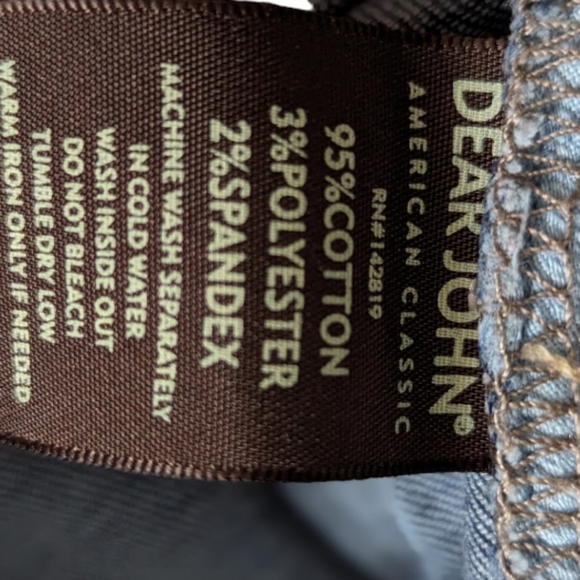 Dear John Joyrich Dark Wash Comfort Stretch Skinny Jeans Modest Distressed 27 - Picture 7 of 7